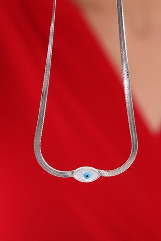 Bhs Life Kadın Nazar Boncuklu Göz Çelik Kolye Çelik