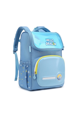 Hello Dragon Unisex Omurga Koruyucu Laptop&sırt Çantası Açık Mavi - Sarı