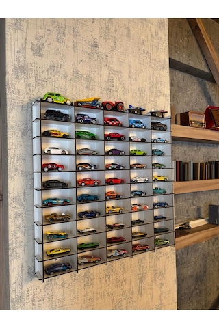 Oyuncak Araba Rafı Mobilya Beyaz