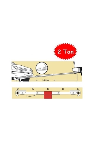 2 Araç. Otomobil Arası Çekme Demiri. Galvanizli Tow Bar 2 Ton