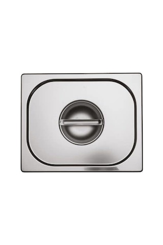 Mutfak 1/2 Gastronom Küvet Paslanmaz Çelik Kapak 32.5 26 Cm