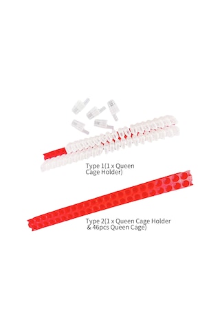 Hombey Arı Kraliçe Taşıma Aleti Seti - Taşıma Çubuğu + 46 Adet Kraliçe Kafesi, Arıcılık Ekipmanı Qr-025h Yeni Model