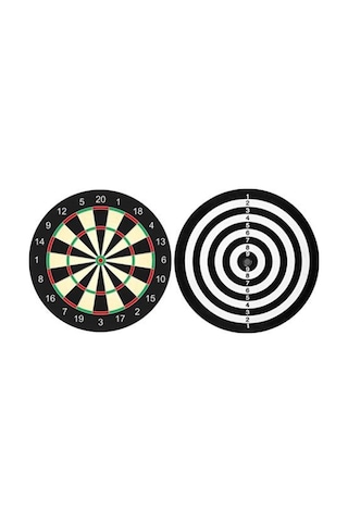 Dart Seti 28Cm Çift Taraflı Dart Tahtası Dart Okları 4 Adet Ok