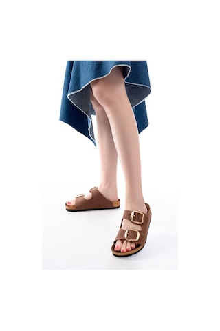 Aymood P-101 Taba Günlük Birkenstock Kadın Terlik