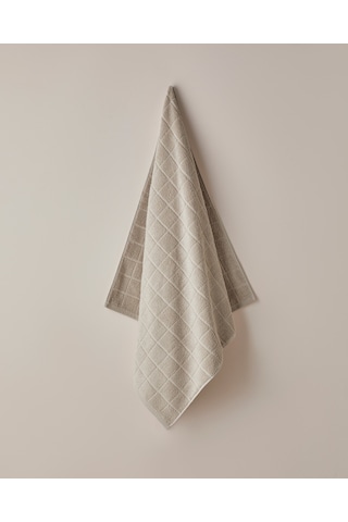 English Home Chequer Pamuk Banyo Havlusu 80x150 Cm Bej Bej