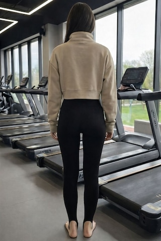 Belvü Kadın Topuğu Açık Spor Taytı Siyah