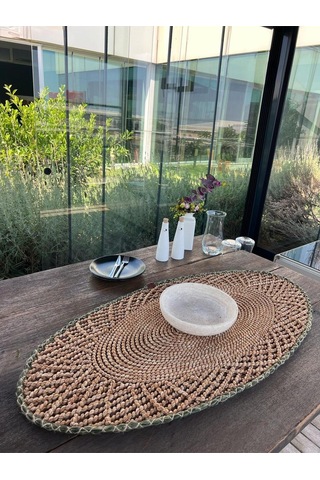 Runner - 1 Adet - 110 X 55 Cm Natural Kahverengi