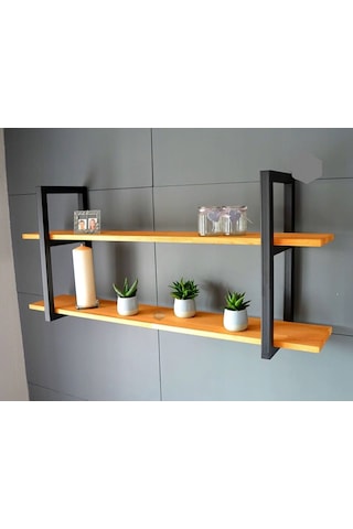 Halevia Metal Ahşap Burcu Raf.