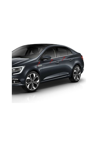 Renault Megane 4 Sedan Krom Cam Çıtası 6Prç. 2016 ve Üzeri P.Çeli N11.3562