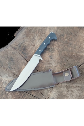 Av Bıçağı Avcı Bıçağı Kamp Bıçağı Bushcraft Deri Kılıflı Hgtwi249 Lacivert