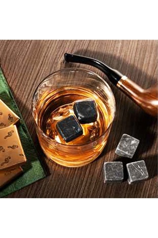 Kayra Premium Mermer Buz Küpü Viski Taşı Içecek Soğutma