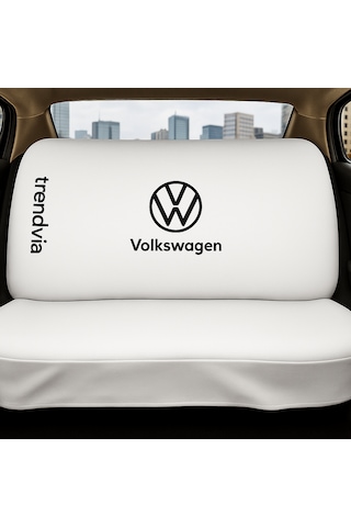 Volkswagen Uyumlu Ön Arka Koltuk Kılıfı Penye Servis Tipi Oto Koltuk Koruma Seti Beyaz