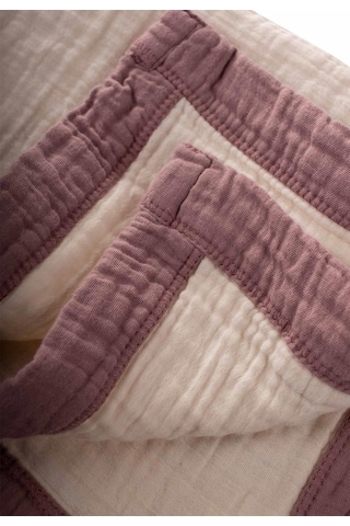 Cigit Kalın Biyeli Çift Kat Ham Battaniye 85x90 Cm Bakır Krem