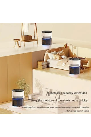 Motion003 1 Bilgisayar 2si 1 Arada Hepa Hava Temizleyici Nemlendirici Usb Otomatik Kapanma Sessiz Buyuk Kapasiteli Ev Ofis Icin