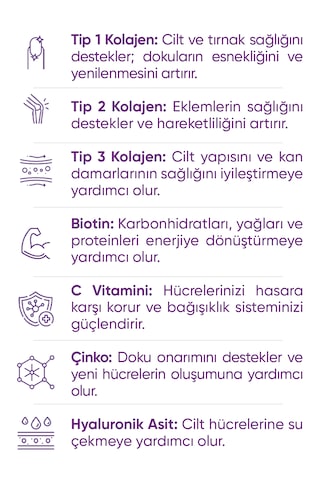 Beren Pro Kolajen Plus Tip 1-2- 3 Kolajen Vitamin C 90 Kapsül