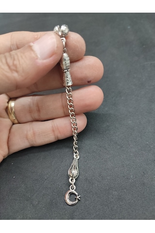 475 Ayar Gümüş Tesbi H Püskülü 1034 Blk1034 Açık Gri