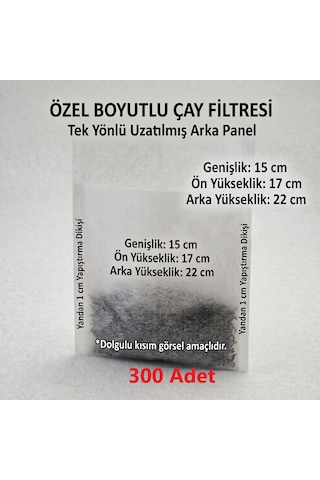 300 Adet Endüstriyel Demlik İçi Çay Filtresi Körüklü Kapaklı Çay Süzgeci Boş Demlik Poşeti Bonesi 15x22 Cm Bitki Kış Çay Demleme