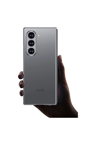 Galaxy Uyumlu Z Fold 6 Kılıf Titanyum Metal Tasarımlı Redclick Kıpta Caz Kapak - Gri