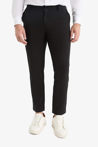 Defacto Tailored Fit Düz Paça Her Yöne Esneyen Yumuşak Tuşe Cepli Pantolon C7508ax25aubk27 Siyah