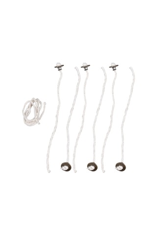 X-perk Kopçalı Kandil Fitili İp Kalınlığı 3 Mm 6 Adet Set 1 Metre Yedekli Fitil Sku: Smg8690010227928 Açık Gri
