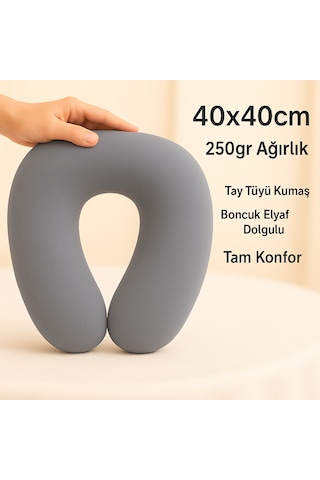 Seyahat Boyun Yastığı Ortopedik Gri