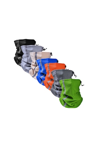 Geeroyoo Kışlık Polar Fleece Isı Sağlayan Bisiklet Turizm Kayak Yüzük, Reflektör Çubuklu, Çekmeceli Yarı Yüzlü Boyunluk - Koyu Gri Koyu Gri