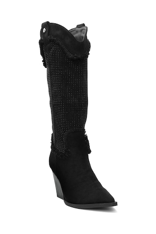 Pierre Cardin Pcı-11164 Kadın Topuklu Çizme Siyah-siyah Siyah