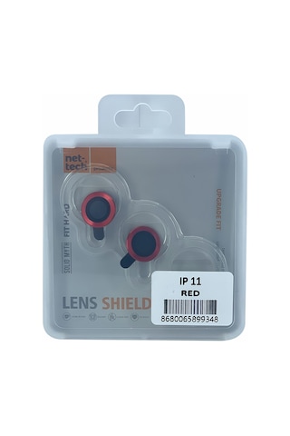 Nettech Apple Uyumlu iPhone 11 Damla Model 2in Kamera Cam Koruyucu - Kırmızı