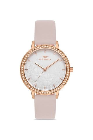Ferro Pudra Deri Kordon Kadın Kol Saati Fl21242b-s2 Rose Gold