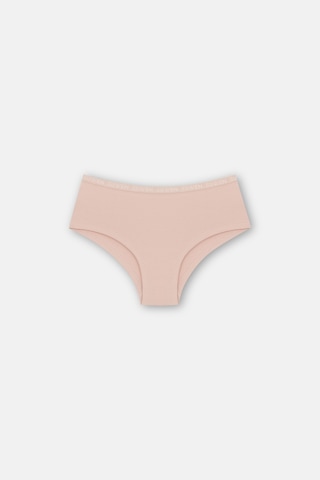 Suwen 3lü Pamuklu Lastikli Normal Bel Hipster Külot St00456031343 Ten / Kahverengi / Pembe