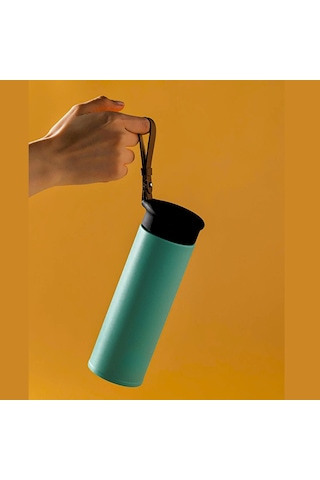 600 Ml Paslanmaz Çelik Termos, Çift Katmanlı, Sızdırmaz Kapaklı Yeşil