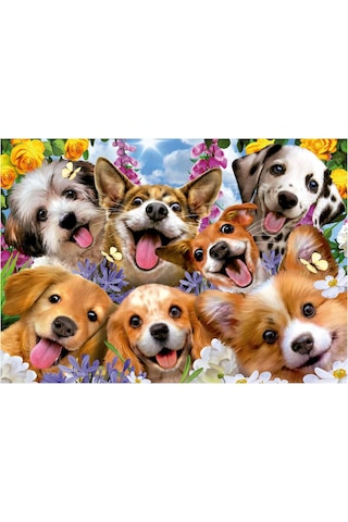Educa 1000 Parça Yavru Köpek Selfiesi Puzzle - Puppies Selfie Howard Robinson - 19931