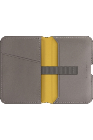 Standlı Magnetic Lyden Ds Vegan Deri Kartlık Kimlik/ehliyet/kredi Kartı Taşıyıcı Cüzdan Rfıd Koruma Grey