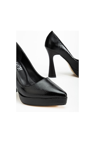 Suins Valen Kadın Platform Topuklu Stiletto Ayakkabı Siyah