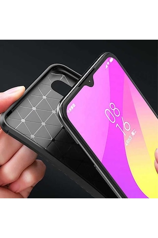 Apsuwa Xiaomi Mi 9 Lite Kılıf Negro Karbon Fiber Silikon