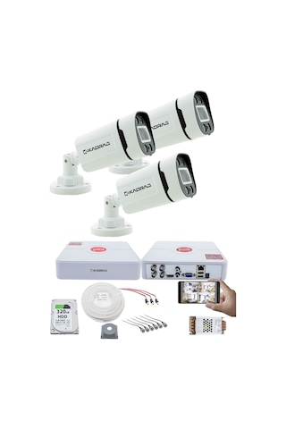 3 Kameralı Set - Gece Renkli 5mp Sony Seculensli Kdj-3s-4w-p
