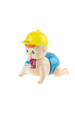 Emekleyen Bebek Oyuncak Bebek Işıklı Sesli Hareketli 15 Cm