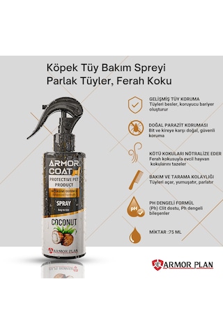 Armor Coat Köpek Bakım Spreyi Hindistan Cevizi Kokulu 75 Ml
