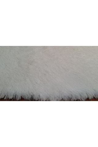 Doğuş Tavşan Tüyü Beyaz 140 x 140Cm Yuvarlak Halı