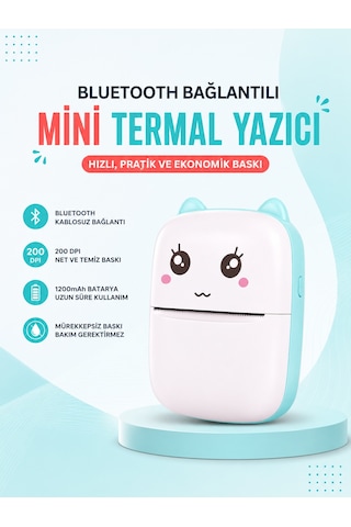 Mürekkepsiz Baskı Teknolojili Bluetooth Cep Yazıcısı - Lisinya