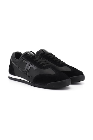 Gönderi(R) Gönderi R Kadın Siyah Lastik Bağcıklı Hakiki Deri Sneaker Ddza83742546