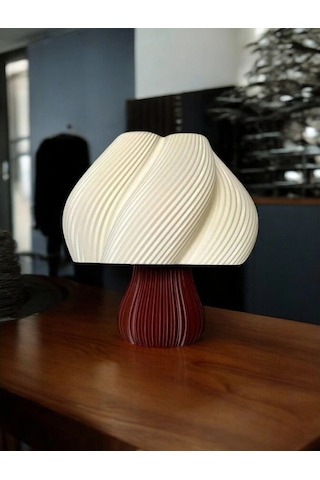 Vintage Ice Gece Masa Lambası , Bohem Ev Dekorasyon , Dekoratif Abajur - Kahve Krem Çok Renkli