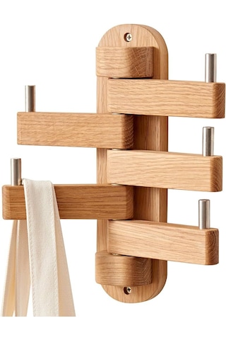 Modern Ahşap Dönebilen Duvar Askısı