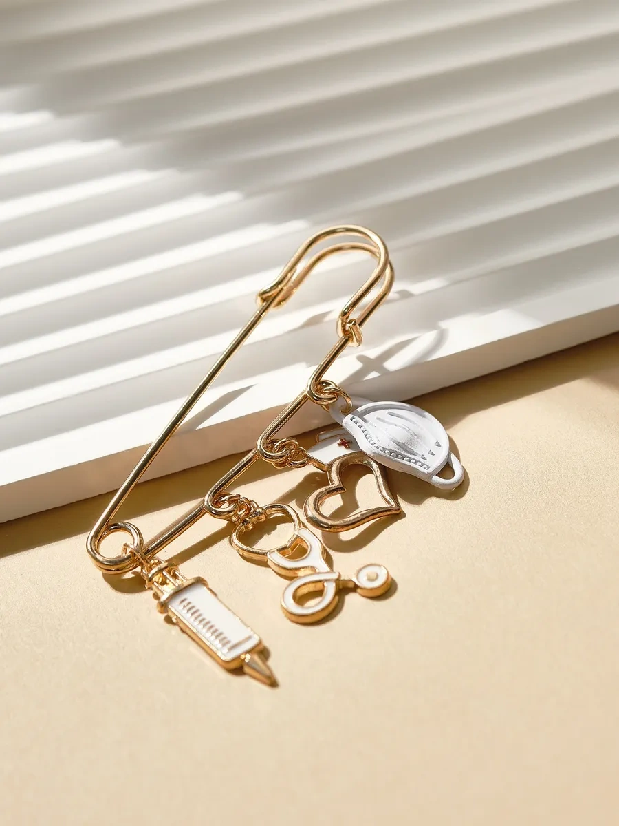 Queen Fair Doktorlar İçin Şık Kadın Broş İğnes 170211256 Beyaz