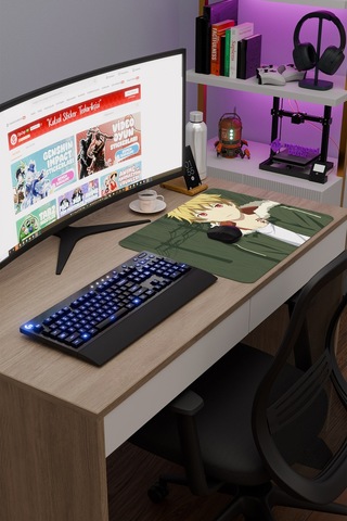 Noragami Kaymaz Dikişli Kauçuk Oyuncu Mousepad V5 - 48x40 Xl Gaming Mouse Pad Fare Altlığı
