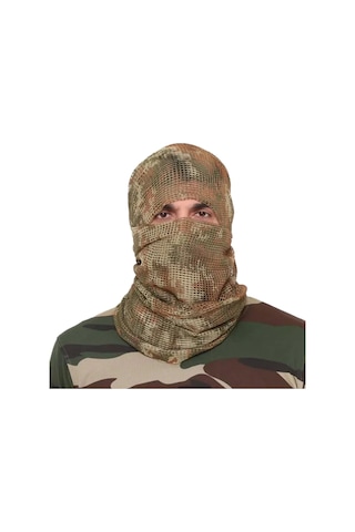 Kamuflaj Kare Askeri Şal Gizlenme Ağı Tactical File Puşi - Çok Renkli