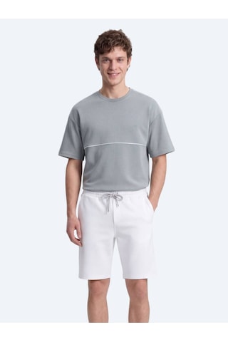 Kip Gri Düz T-shirt
