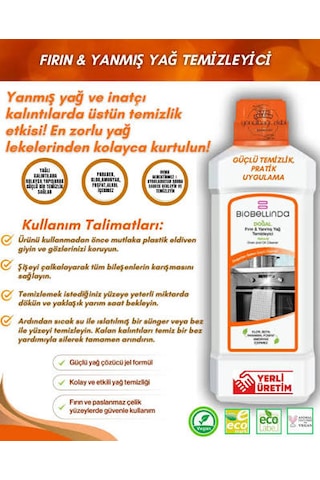Biobellinda Konsantre Fırın Ve Yanmış Yağ Sökücü Güçlü Formül 750 Ml