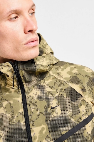 Nike Tech Fleece Full Zip Windrunner Hoodie Kapüşonlu Unisex Kamuflaj Sweatshirt Haki