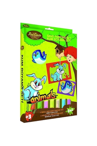 Eğitici Ve Eğlenceli Kum Boyama Seti-red Castle Animals Tavşan & Kuş Ds-201